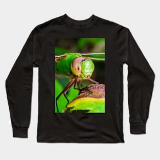 Dragonfly Smile, Macro Photograph Long Sleeve T-Shirt